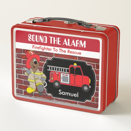 Brandweerman voor redding (Achterkant)