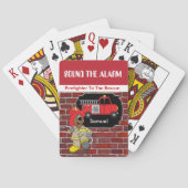 Brandweerman voor redding pokerkaarten (Achterkant)