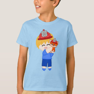 Brandweerman Vos Kunst uit het Boek T-Shirt