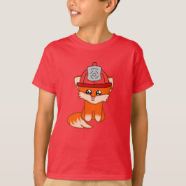 Brandweerman Vos met brandweerman hoed T-shirt