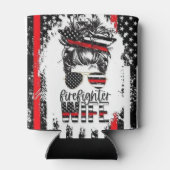 Brandweerman Vrouw Koelboxxen - Patriottisch & Duu Blikjeskoeler (Achterkant)