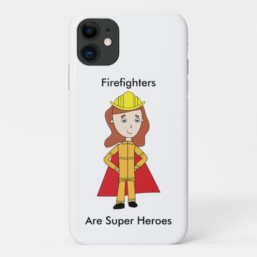 Brandweerman Vrouw Super Hero Personaliseren Case-Mate iPhone Case (Achterkant)