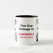 Brandweerman, want agenten hebben ook helden nodig tweekleurige koffiemok (Center)