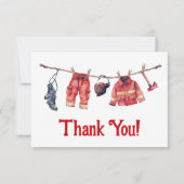 Brandweerman was aan het drogen van de was Liefste Kaart (Voorkant)