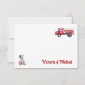 Brandweerman was aan het drogen van de was Liefste Kaart (Achterkant)