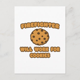 Brandweerman.. Werkt voor cookies Briefkaart