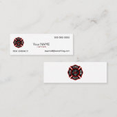 Brandweerman White Mini Visitekaartje (Voorkant / Achterkant)