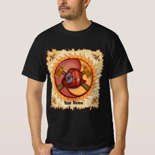 Brandweerman Yin Yang T-shirt (Voorkant)