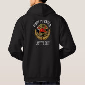 Brandweerman ziet terug hoodie (Achterkant)