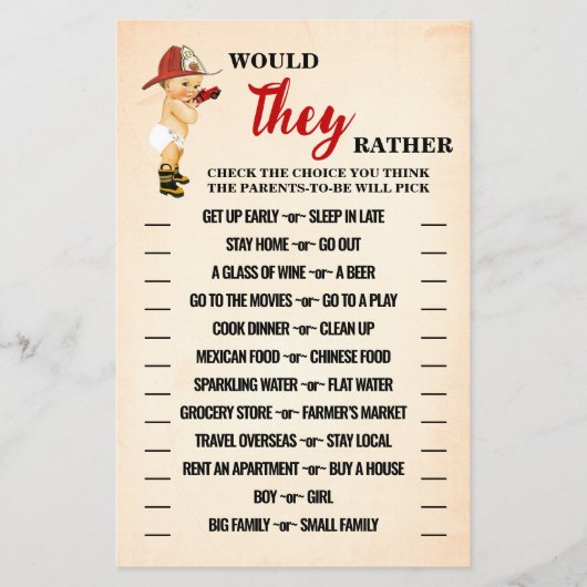 Brandweerman zou de Kaart van het schoenenspel eer (Voorkant)