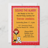 Brandweermannen Thema Kinderen Verjaardag Uitnodig Kaart (Voorkant)