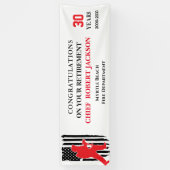 Brandweermannen Verenigde Staten Roodlijnbanner Spandoek (Verticaal)