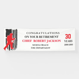 Brandweermannen Verenigde Staten Roodlijnbanner Spandoek