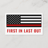 Brandweerman's gebed Maltese dunne rode lijn brand Visitekaartje (Achterkant)