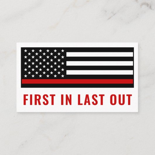 Brandweerman's gebed Maltese dunne rode lijn brand Visitekaartje (Achterkant)