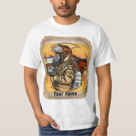 Brandweermasker omhoog T-shirt