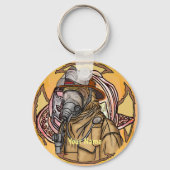 Brandweermasker sleutelhangers (Voorkant)