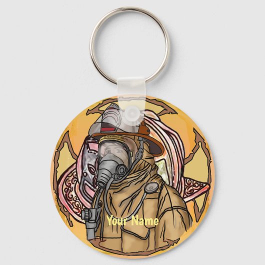 Brandweermasker sleutelhangers (Voorkant)