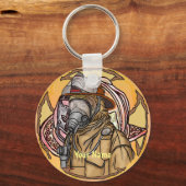 Brandweermasker sleutelhangers (Voorkant)