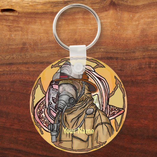 Brandweermasker sleutelhangers (Voorkant)