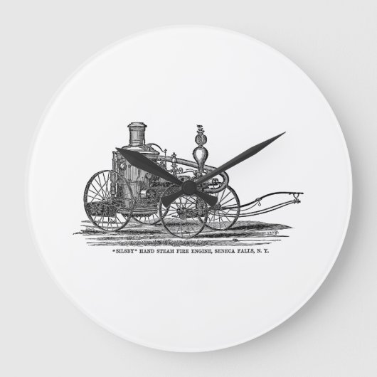  brandweermotor 1800s Antiek brandweerwagen Grote Klok (Voorkant)