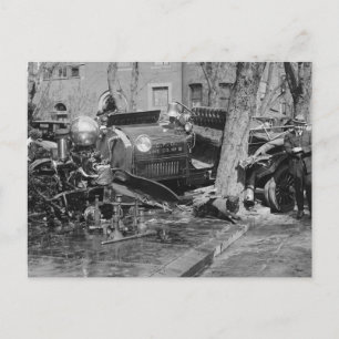 Brandweermotor, 1922 briefkaart