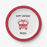 Brandweermotor | Borden van de Birthday Party tege