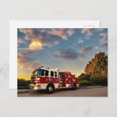 Brandweermotor Briefkaart (Voorkant / Achterkant)