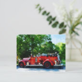 Brandweermotor Briefkaart (Staand voorkant)