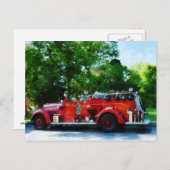 Brandweermotor Briefkaart (Voorkant / Achterkant)