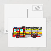 Brandweermotor Briefkaart (Voorkant / Achterkant)