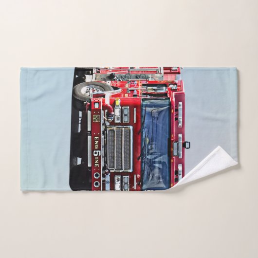 Brandweermotor De hoek draaien Bad Handdoek (Handdoek)