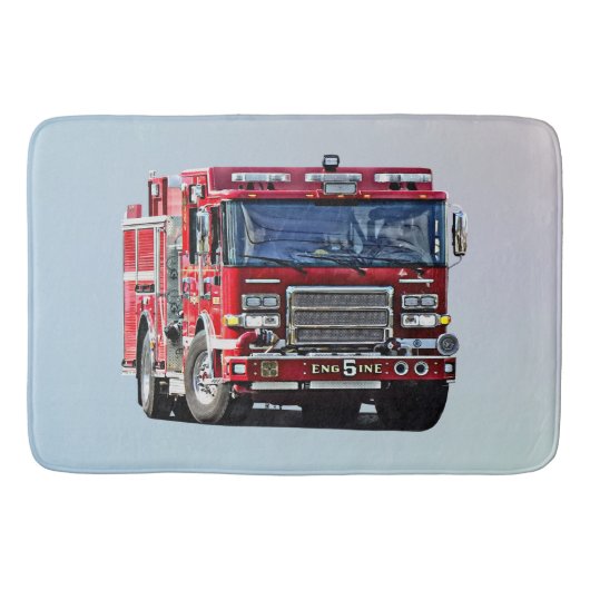 Brandweermotor De hoek draaien Badmat (Voorkant)