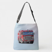Brandweermotor De hoek draaien Crossbody Tas (Achterkant)