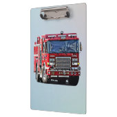 Brandweermotor De hoek draaien Klembord (Links)