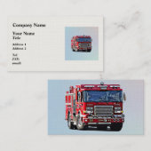 Brandweermotor De hoek draaien Visitekaartje (Voorkant / Achterkant)