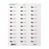 Brandweermotor Etiket (Full Sheet)