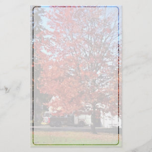 Brandweermotor in het najaar briefpapier