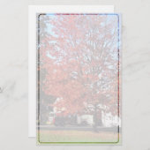 Brandweermotor in het najaar briefpapier (Voorkant / Achterkant)