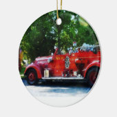 Brandweermotor Keramisch Ornament (Links)