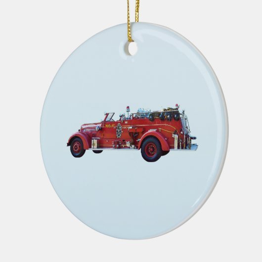  brandweermotor keramisch ornament (Links)