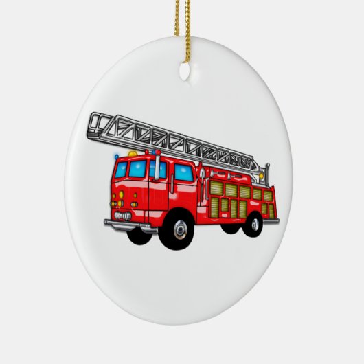 Brandweermotor Keramisch Ornament (Rechts)