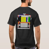 Brandweermotor komt en gaat t-shirt (Achterkant)