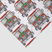Brandweermotor met kerstmis gedecorbeerd tissuepapier (Detail)