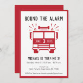 Brandweermotor of brandweerwagen op uitnodiging (Voorkant / Achterkant)