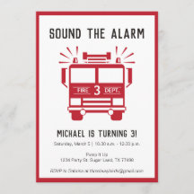 Brandweermotor of brandweerwagen op uitnodiging