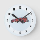 brandweermotor ronde klok (Voorkant)