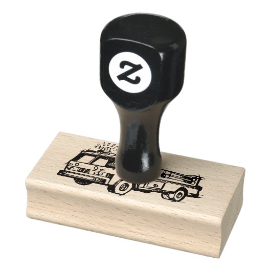 Brandweermotor Rubberstempel (Stempel)