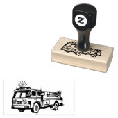 Brandweermotor Rubberstempel (Gestempeld)