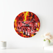 Brandweermotor Storm, wandklok (Huis)